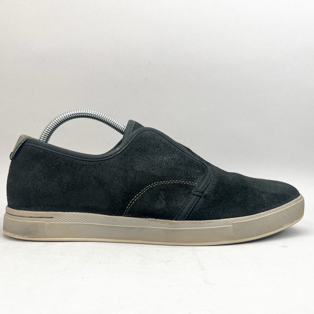 Ahnu Mens 9.5 North Beach Sneaker Shoes Black Suede SlipOn Casual Loafer Comfort